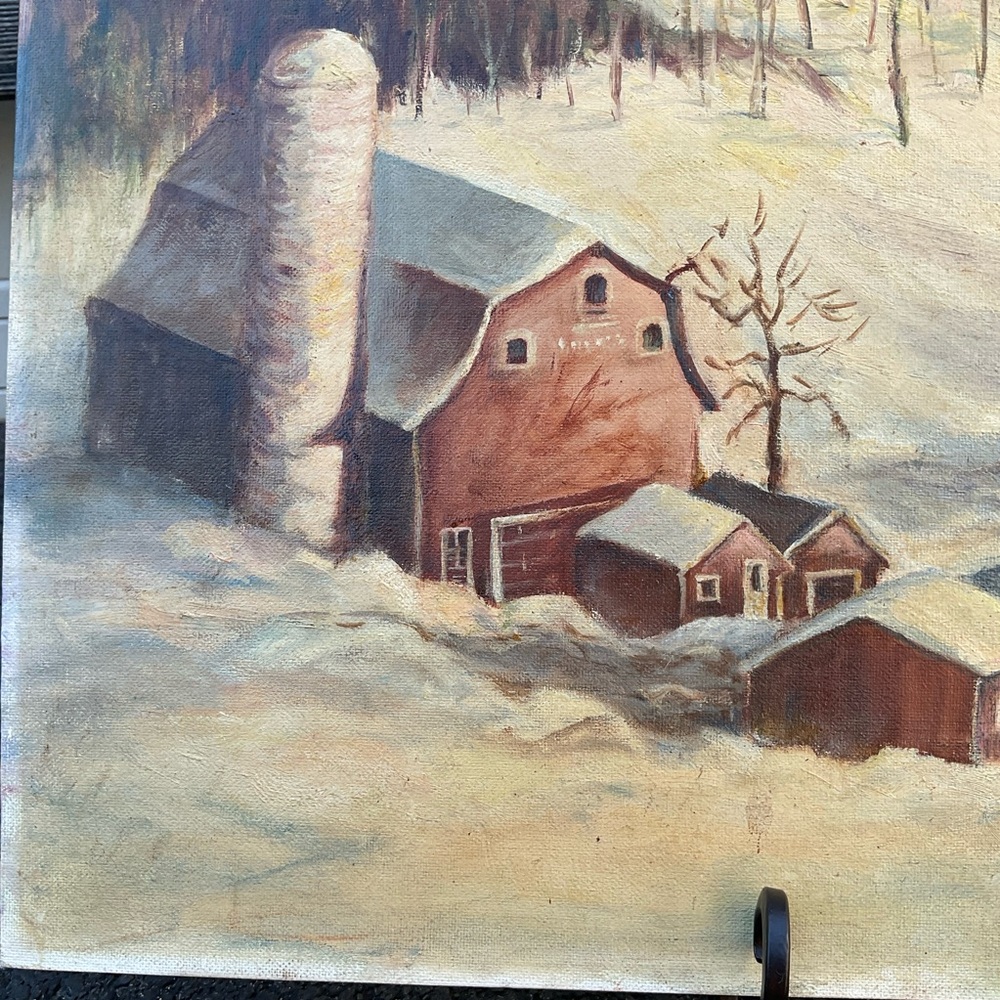 Original Artwork by Virginia Martin”Winter on the farm” unframed 16”X 20” - Picture 6 of 12